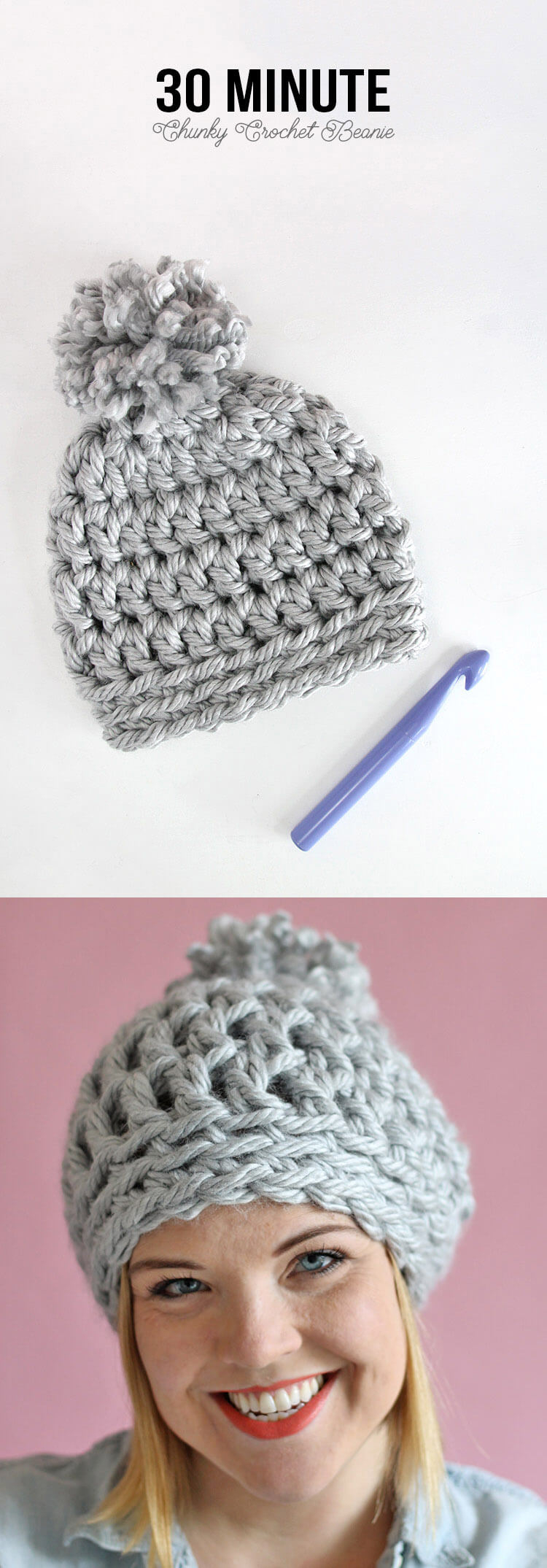 Bulky Yarn Crochet Hat Pattern 30 Minute Easy Chunky Crochet Beanie Persia Lou