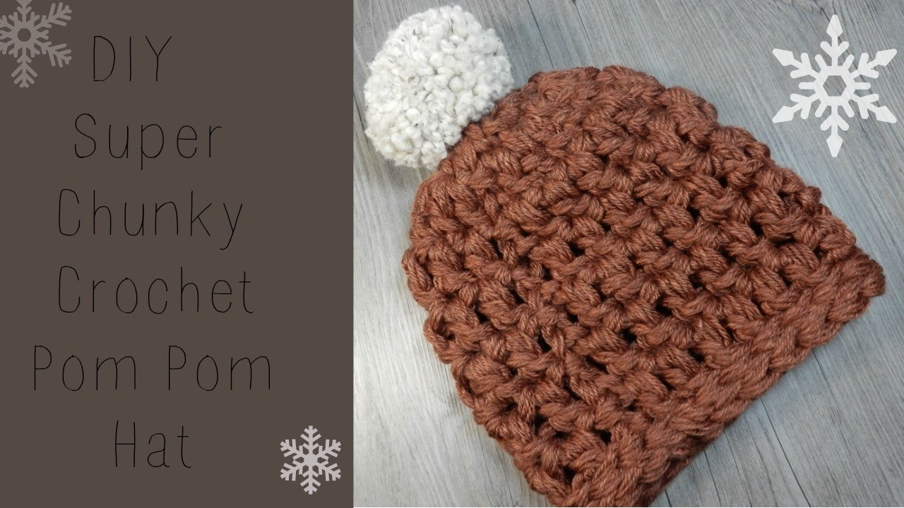 Bulky Yarn Crochet Hat Pattern Knitting Patterns Hat Diy Crochet Chunky Beanie Super Fast And Easy