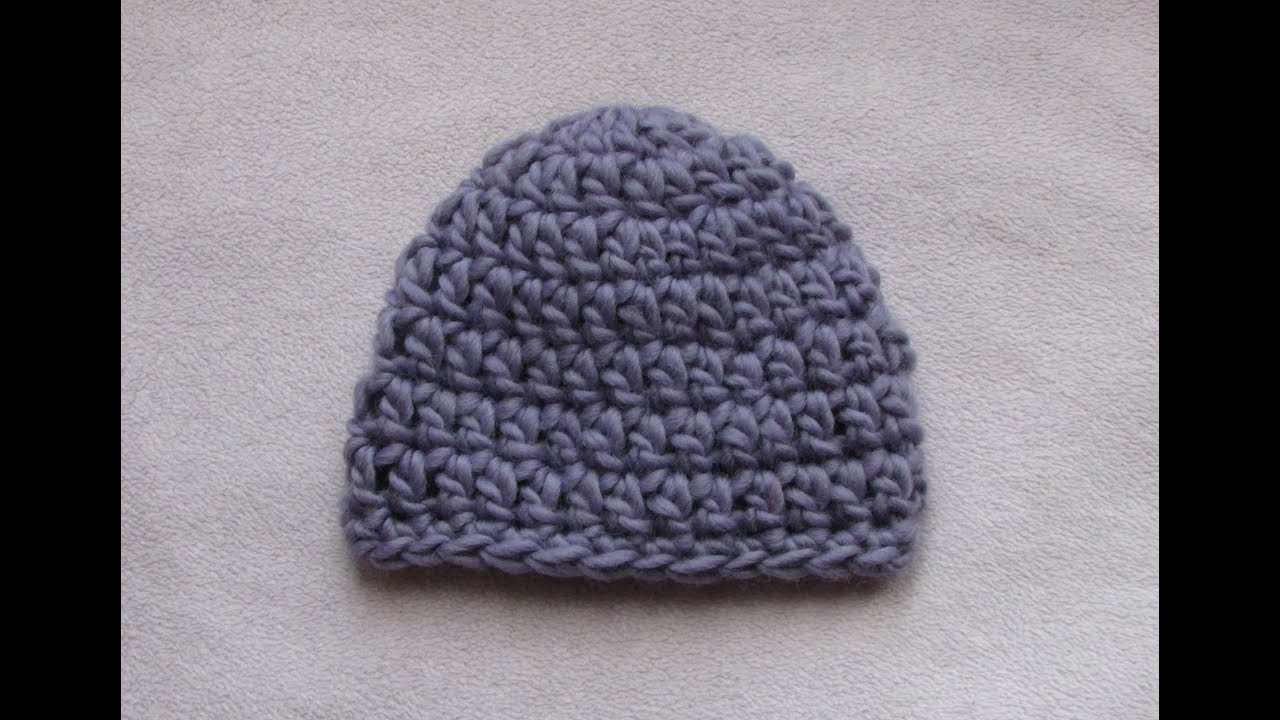 Bulky Yarn Crochet Hat Pattern Very Easy Crochet Chunky Ba Hat Tutorial 20 Minute Ba Hat