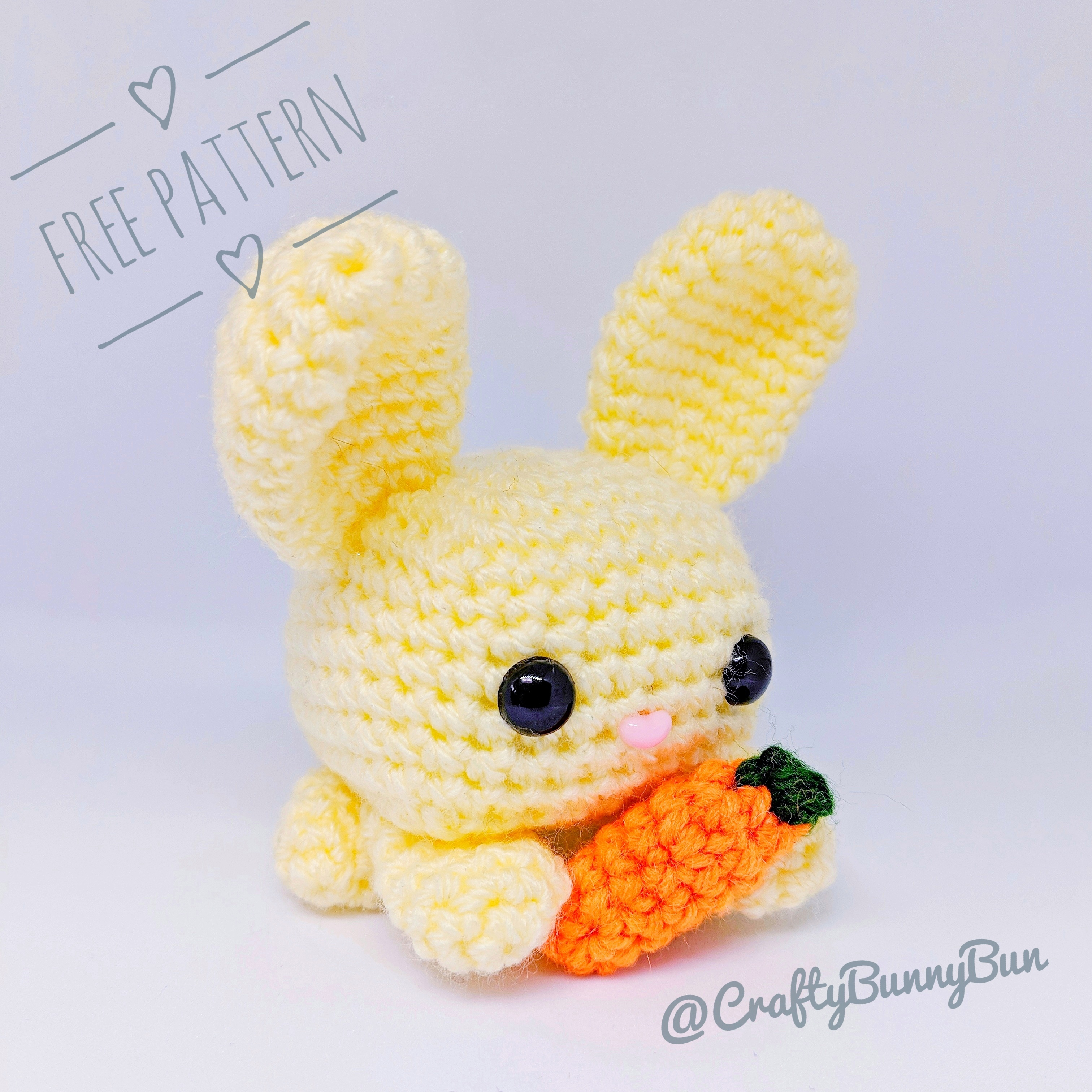 Bunny Crochet Pattern Cube Bunny Rabbit Amigurumi Pattern