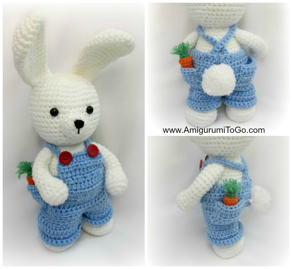 Bunny Crochet Pattern Overalls For Dress Me Bunny Boy Clothes Amigurumi To Go