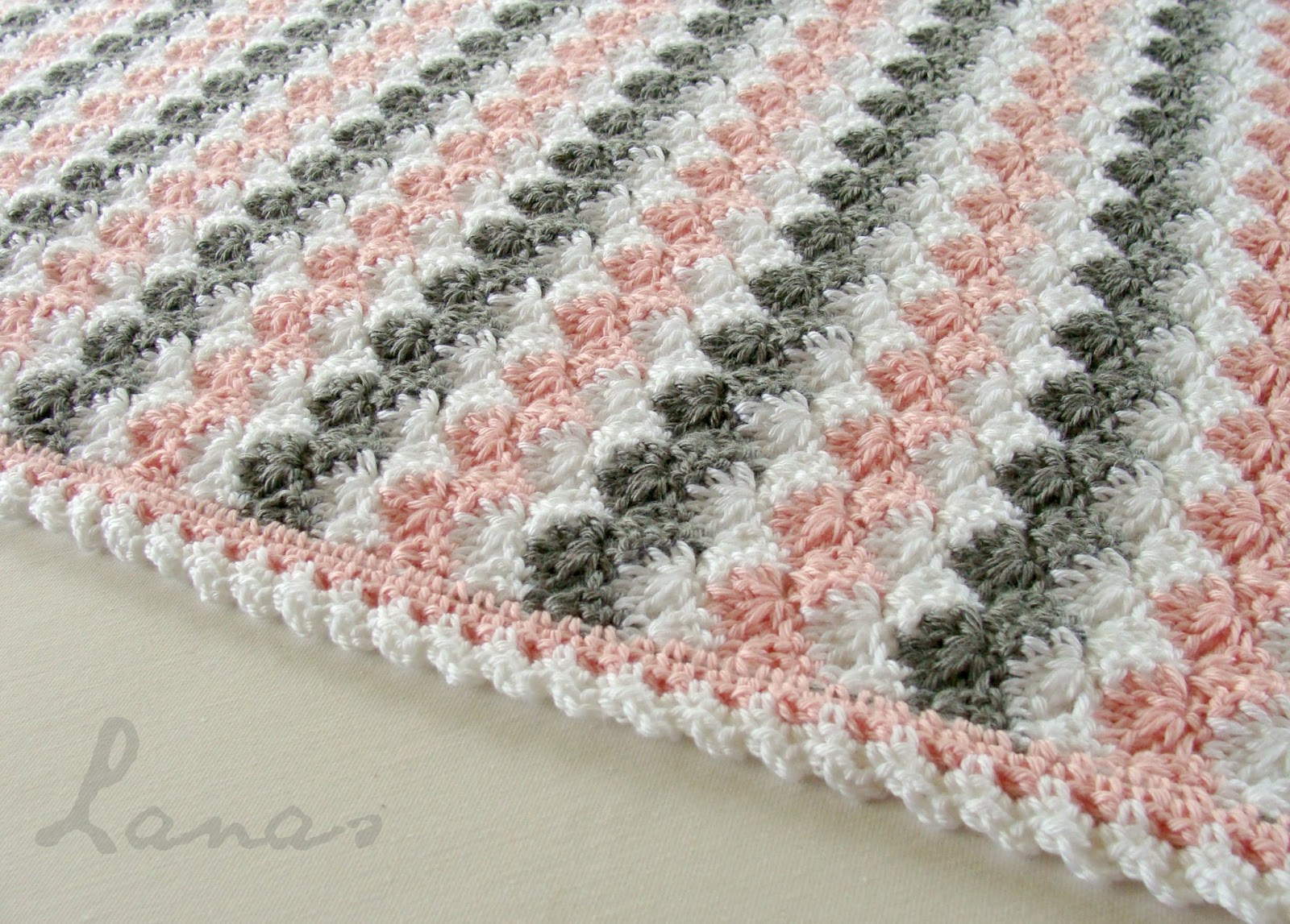 Caron Simply Soft Crochet Patterns Lanas De Ana Blanket Pastel Waves
