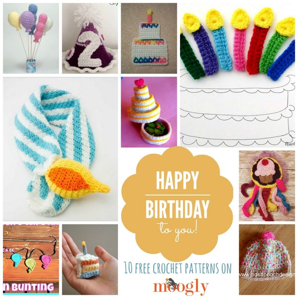 Catbug Crochet Pattern Free Happy Birthday Crochet 10 Free Patterns Appliques Motifs