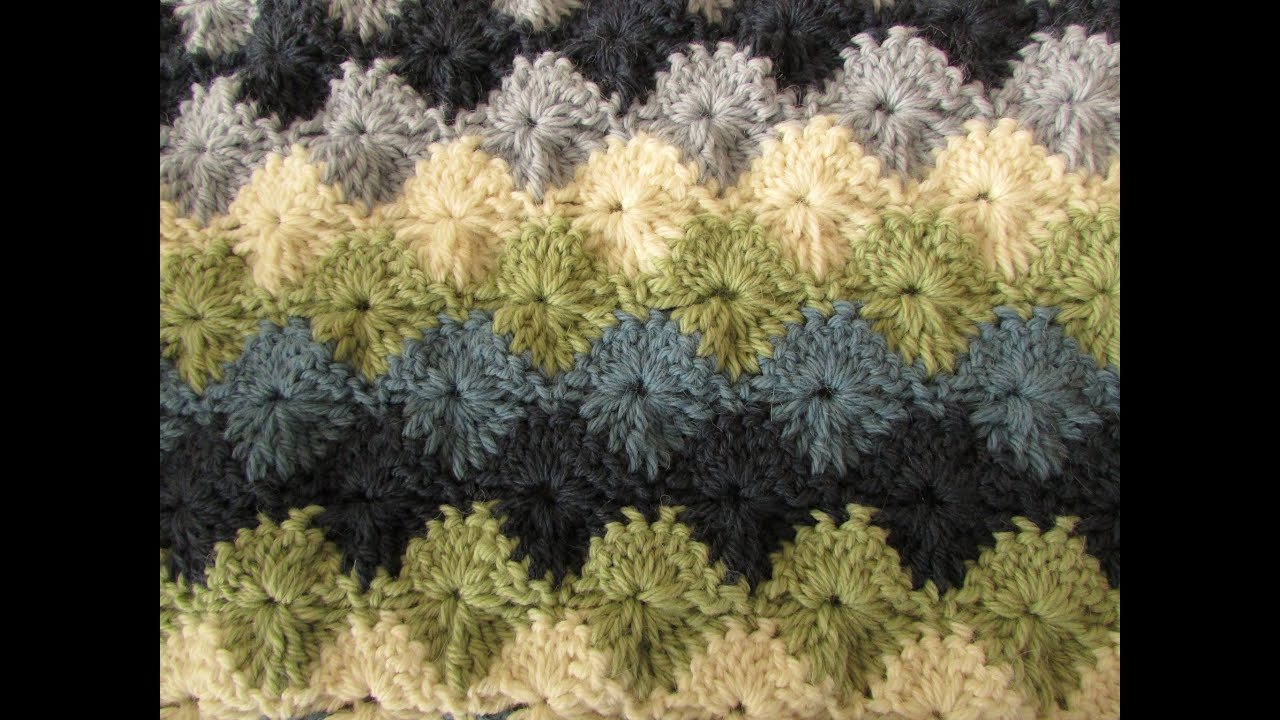 Catherine Wheel Crochet Blanket Pattern Easy Crochet Catherine Wheel Starburst Stitch Blanket Tutorial