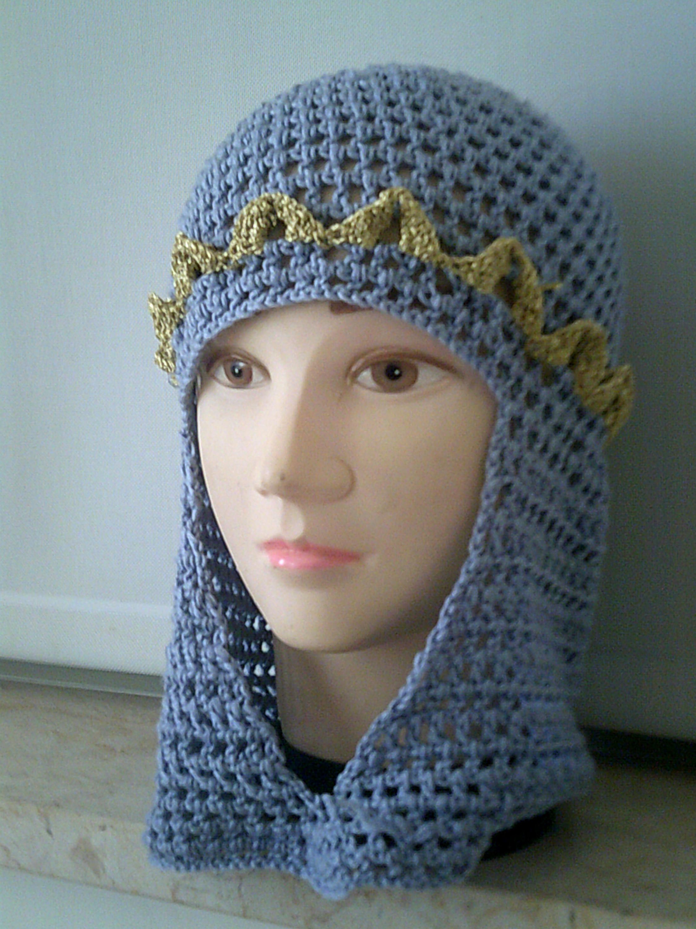 Chainmail Crochet Pattern Crochet Chainmail Knight Helmet Adult Size Larp Headgear