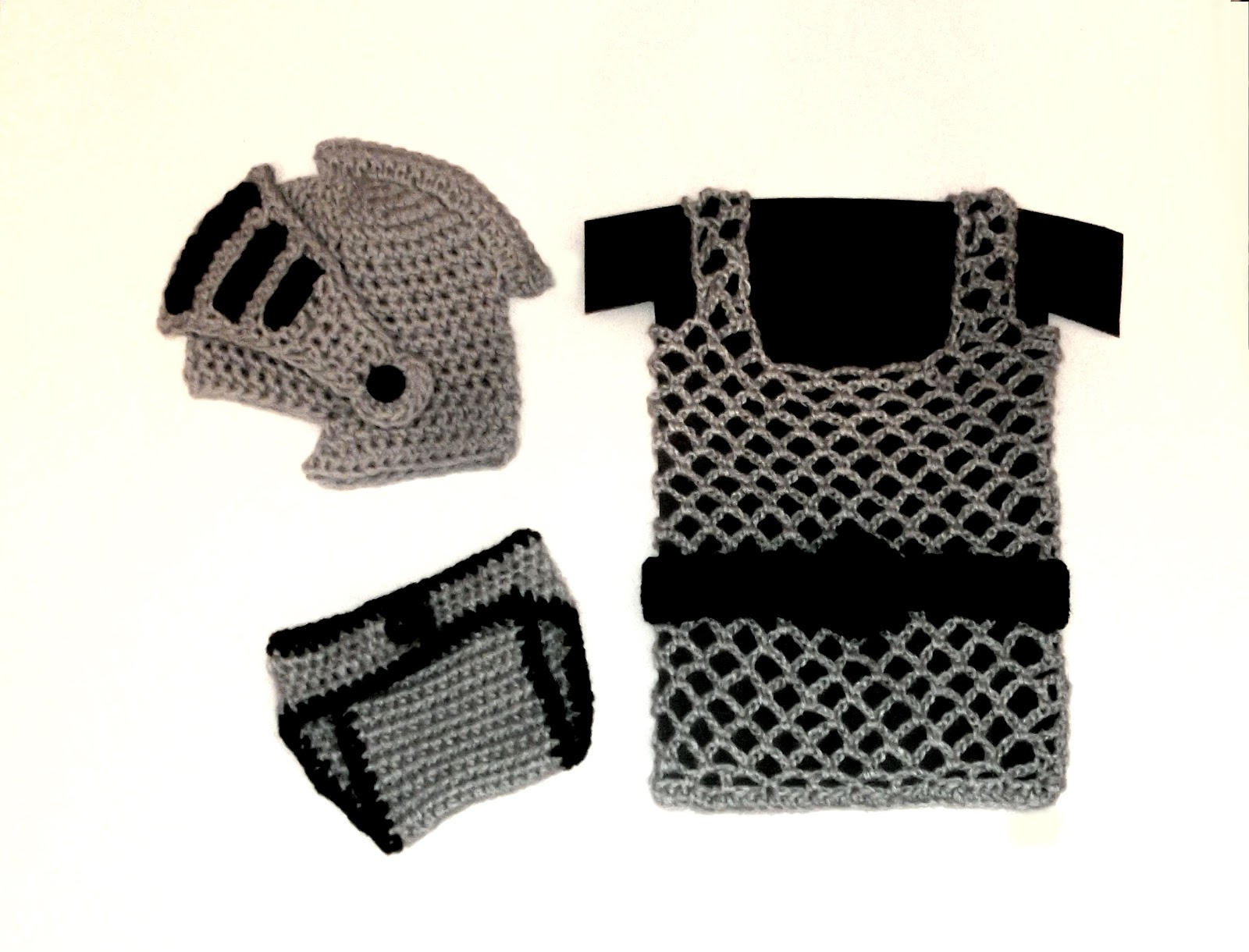 Chainmail Crochet Pattern Cute Designs Knight Helmet Diaper Cover Chainmail Vest Crochet