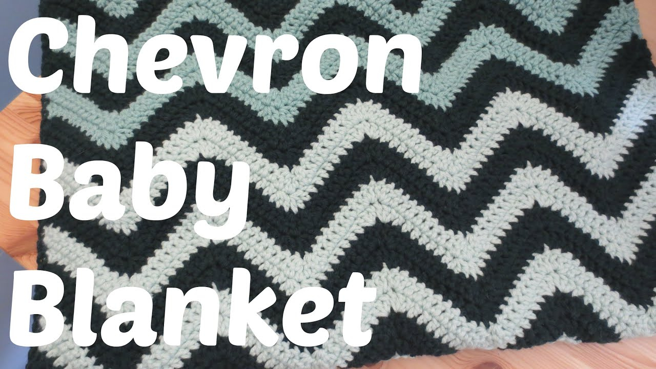 Chevron Crochet Baby Blanket Pattern Easy Crochet Chevron Ba Blanket Youtube