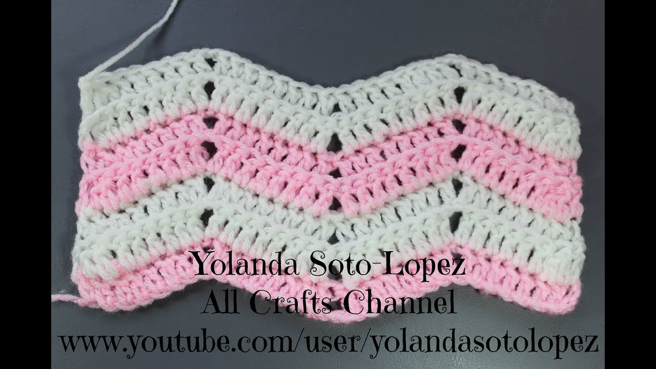 Chevron Crochet Baby Blanket Pattern How To Crochet Ripple Stitch Youtube