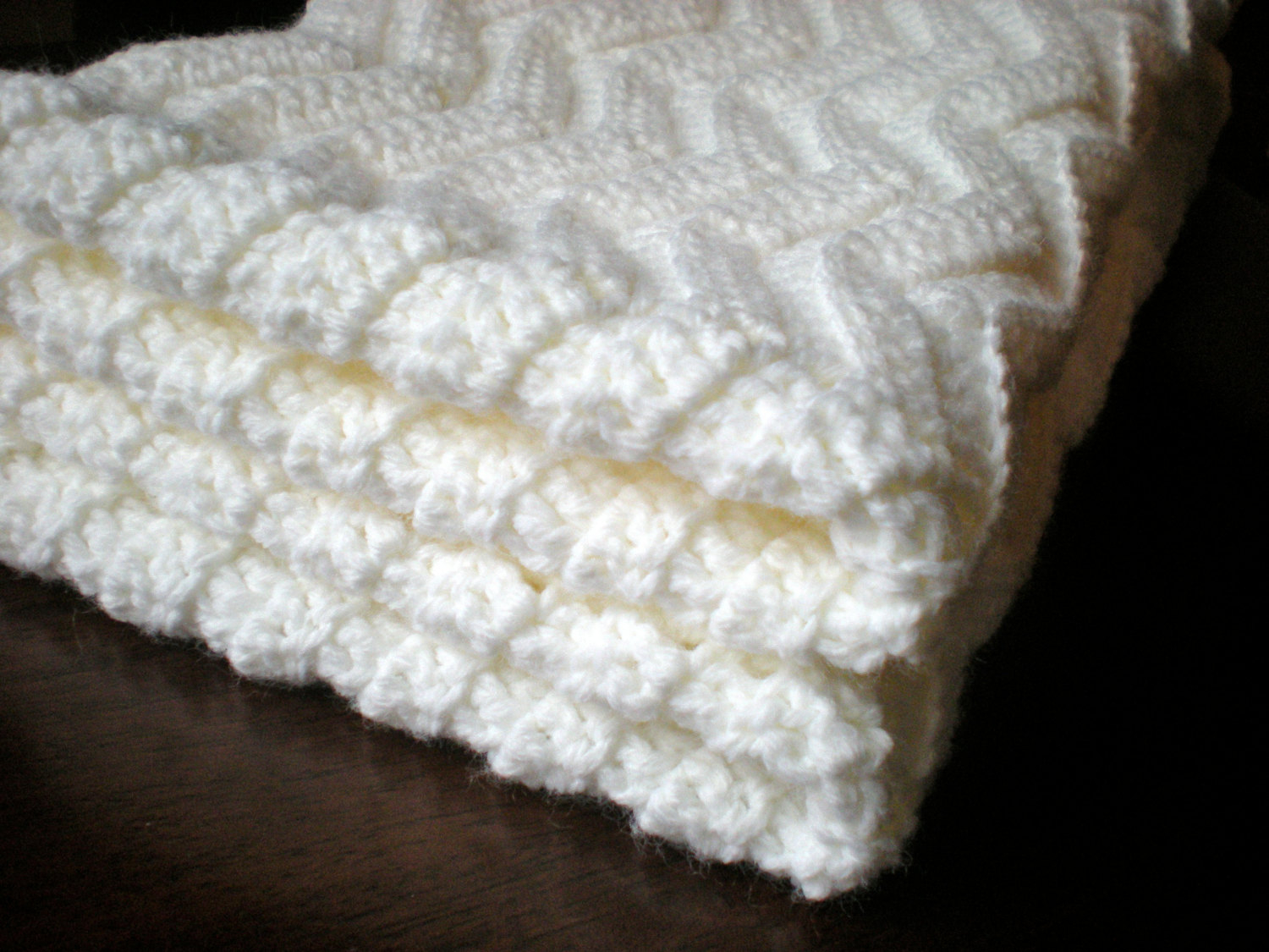 Chevron Crochet Baby Blanket Pattern Pattern Chevron Ba Afghan Shower Gift Carseat Size Etsy
