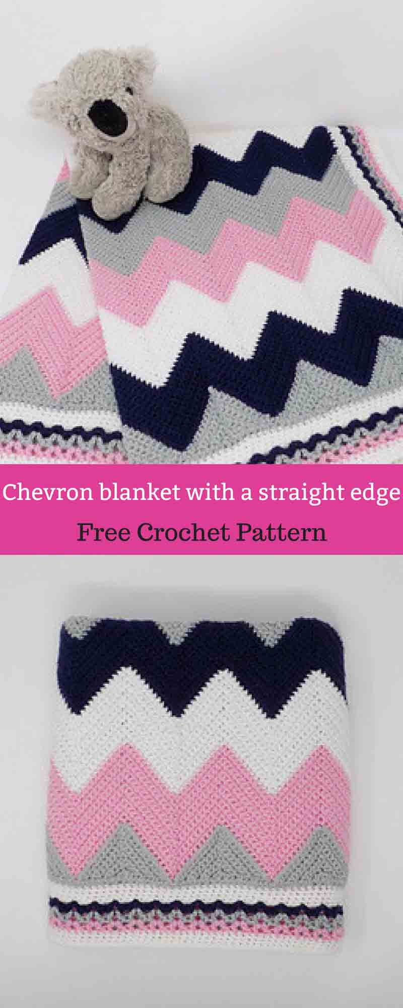 Chevron Crochet Pattern Free Chevron Blanket With A Straight Edge Free Crochet Pattern All