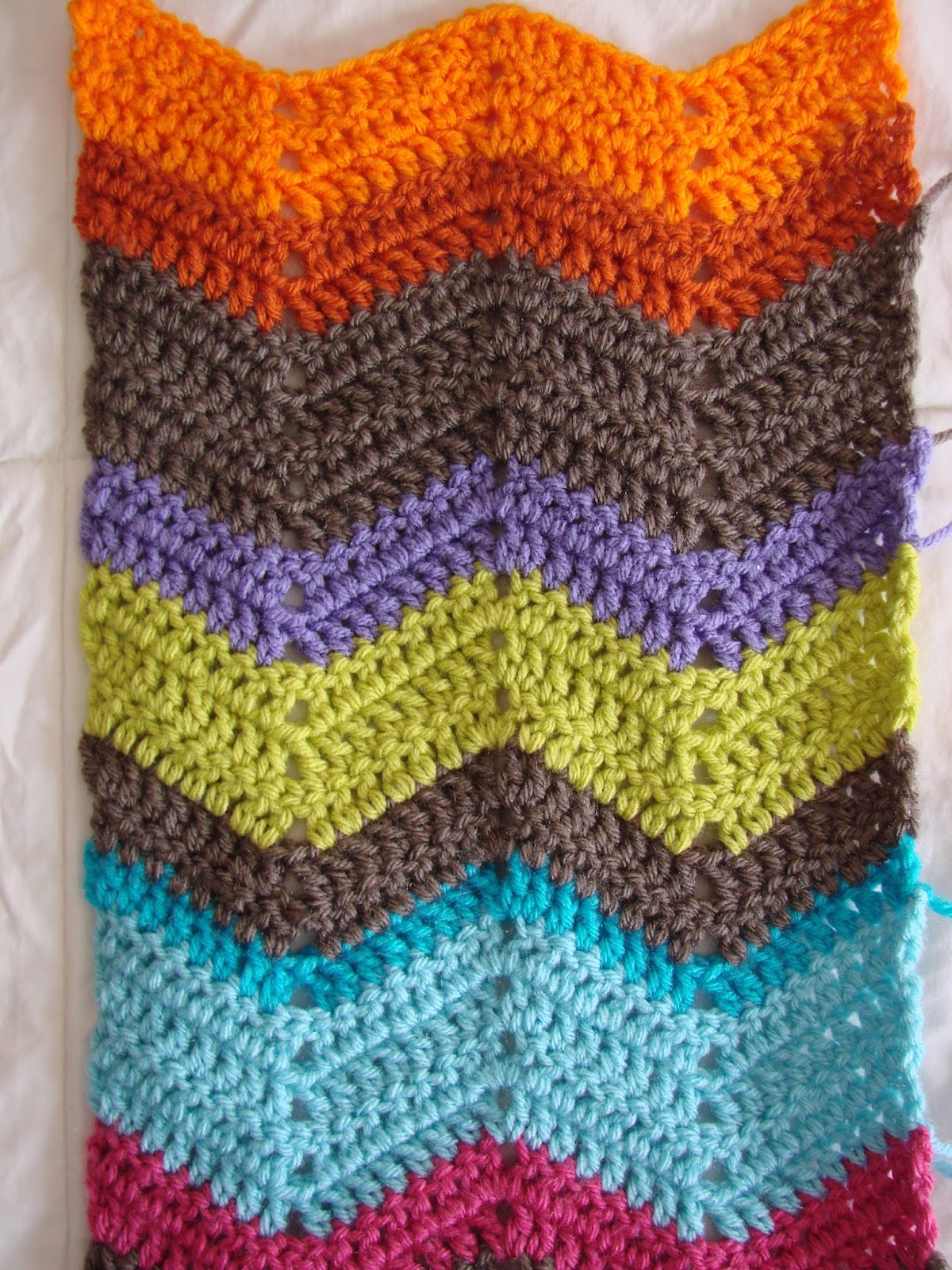 Chevron Crochet Pattern Free Crochet In Color Chevron Scarf Pattern