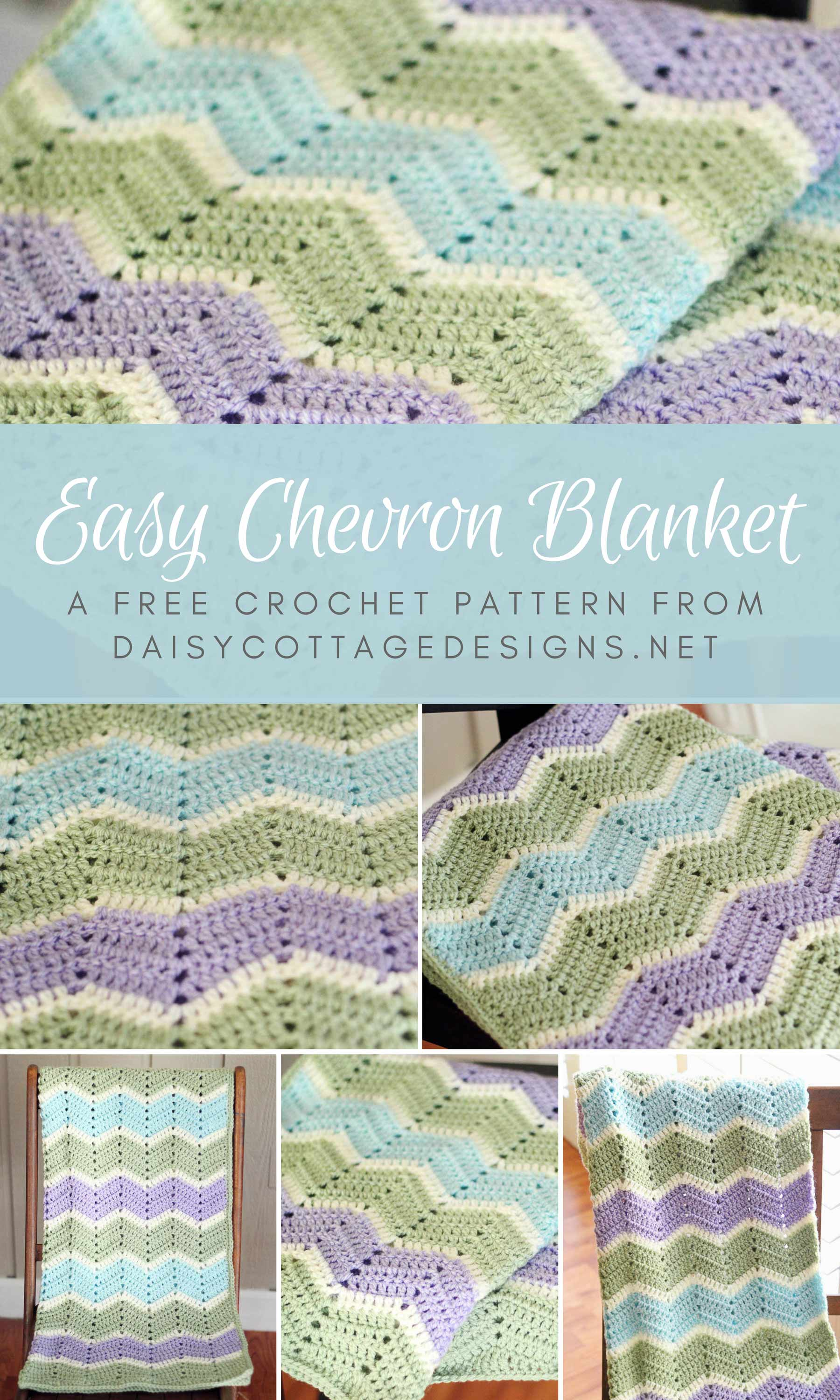 Chevron Crochet Pattern Free Easy Chevron Blanket Crochet Pattern Daisy Cottage Designs