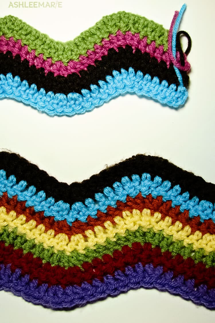 Chevron Crochet Pattern Scarf Rainbow Chevron Crochet Scarf Pattern Ashlee Marie