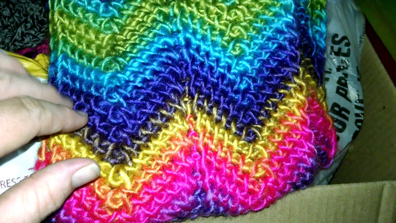 Chevron Crochet Pattern Scarf Tunisian Ripple Scarf Completed Youtube