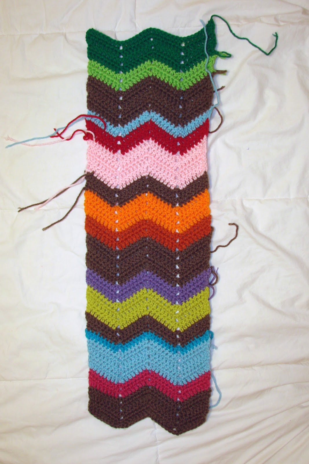 Chevron Crochet Scarf Pattern Crochet In Color Chevron Scarf Pattern