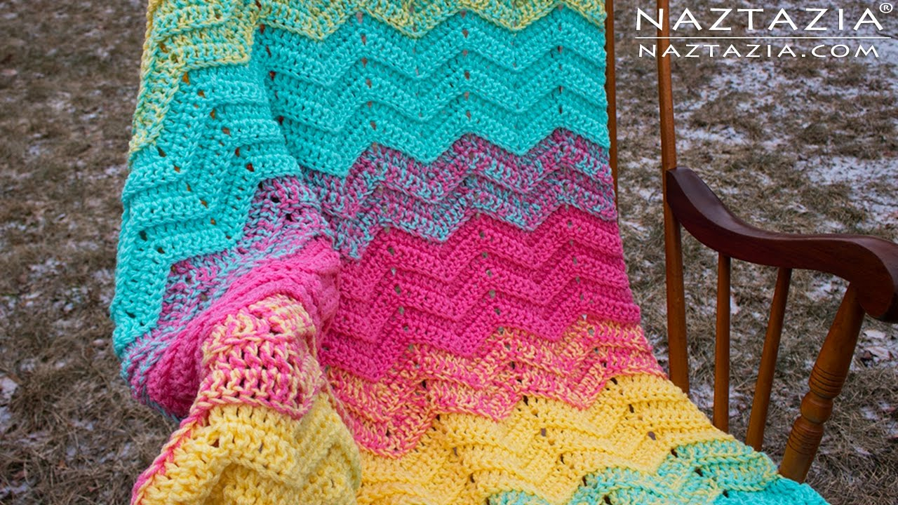 Chevron Zig Zag Crochet Pattern Diy Tutorial How To Crochet Double Sweet Ripple Ba Blanket