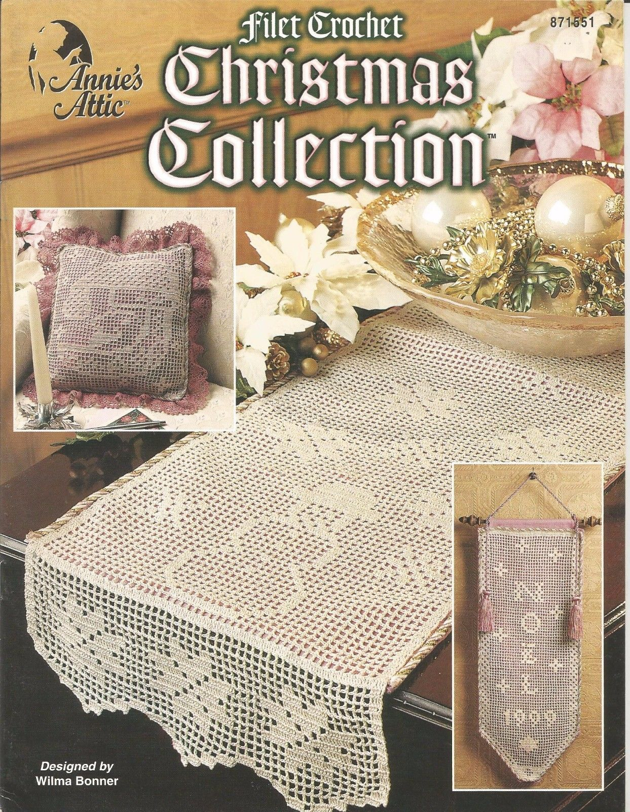 Christmas Filet Crochet Patterns 1999 Annies Attic Filet Crochet Christmas Collection For Sale