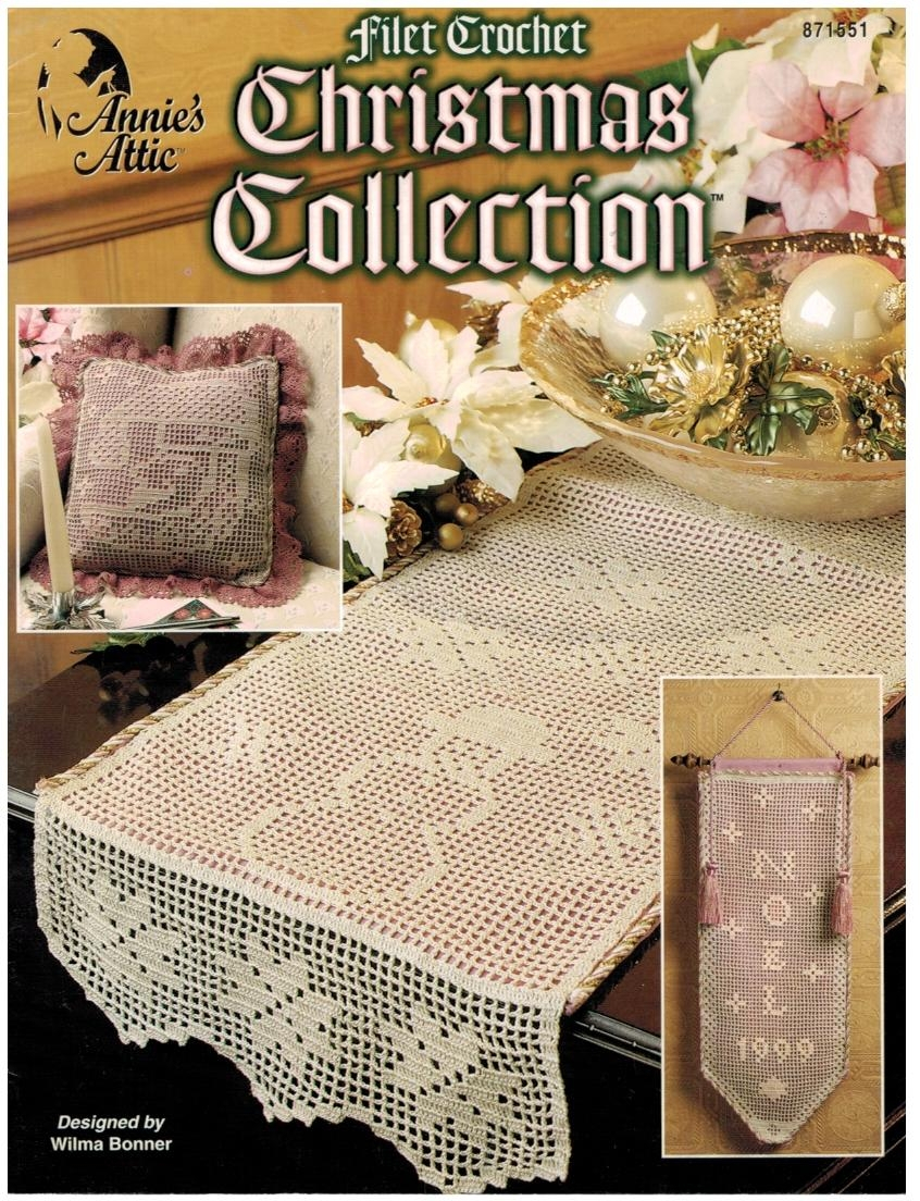 Christmas Filet Crochet Patterns Annies Attic Filet Crochet Christmas Collection Sewing Pattern Heaven