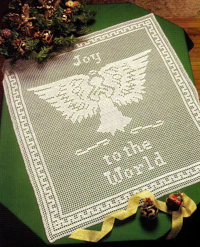Christmas Filet Crochet Patterns Christmas Joy To The World Filet Doilycrochet Pattern Instructions