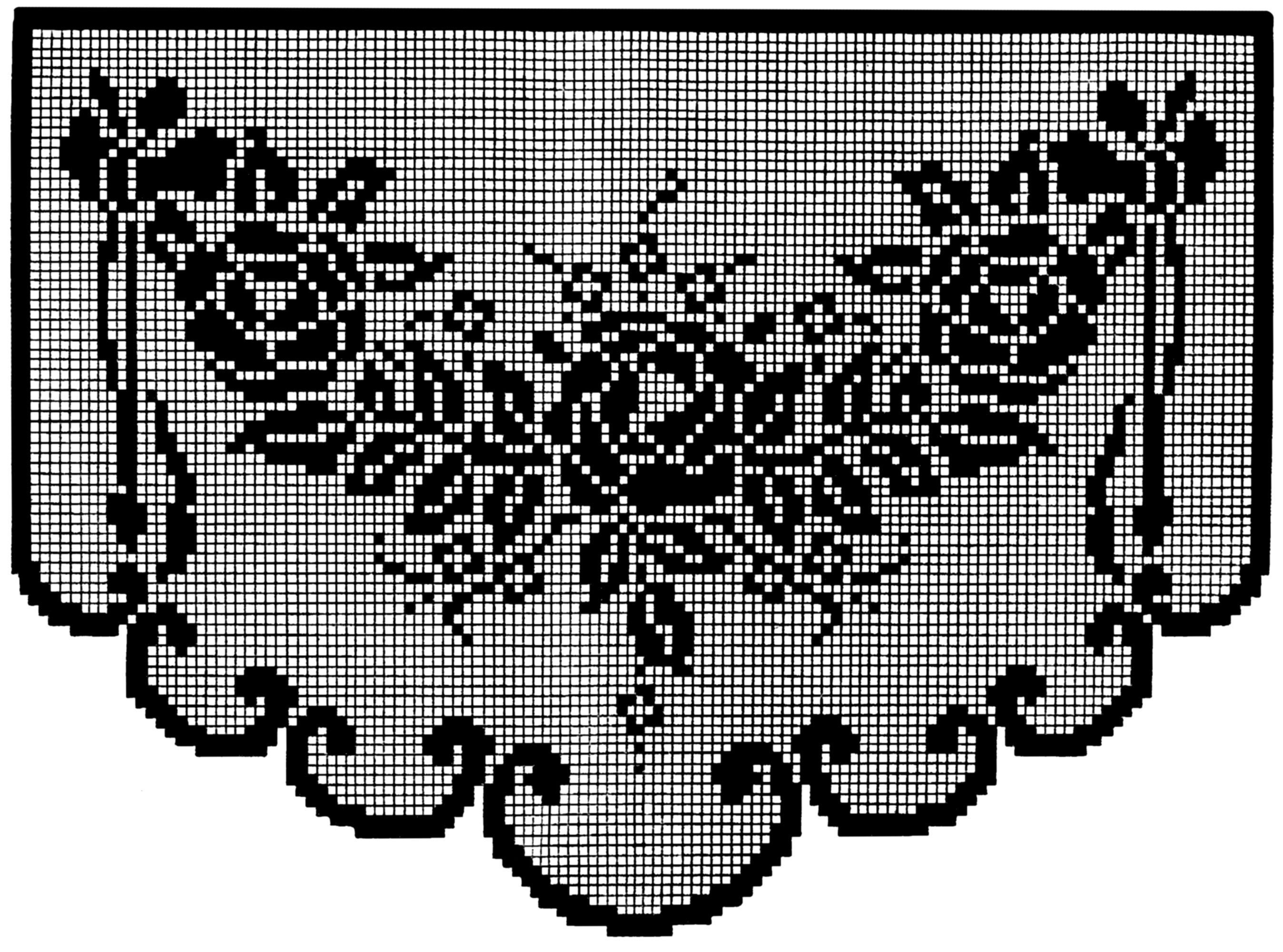 Christmas Filet Crochet Patterns Grid Patterns For Filet Crochet Or Cross Stitch 1923 Q Is For Quilter