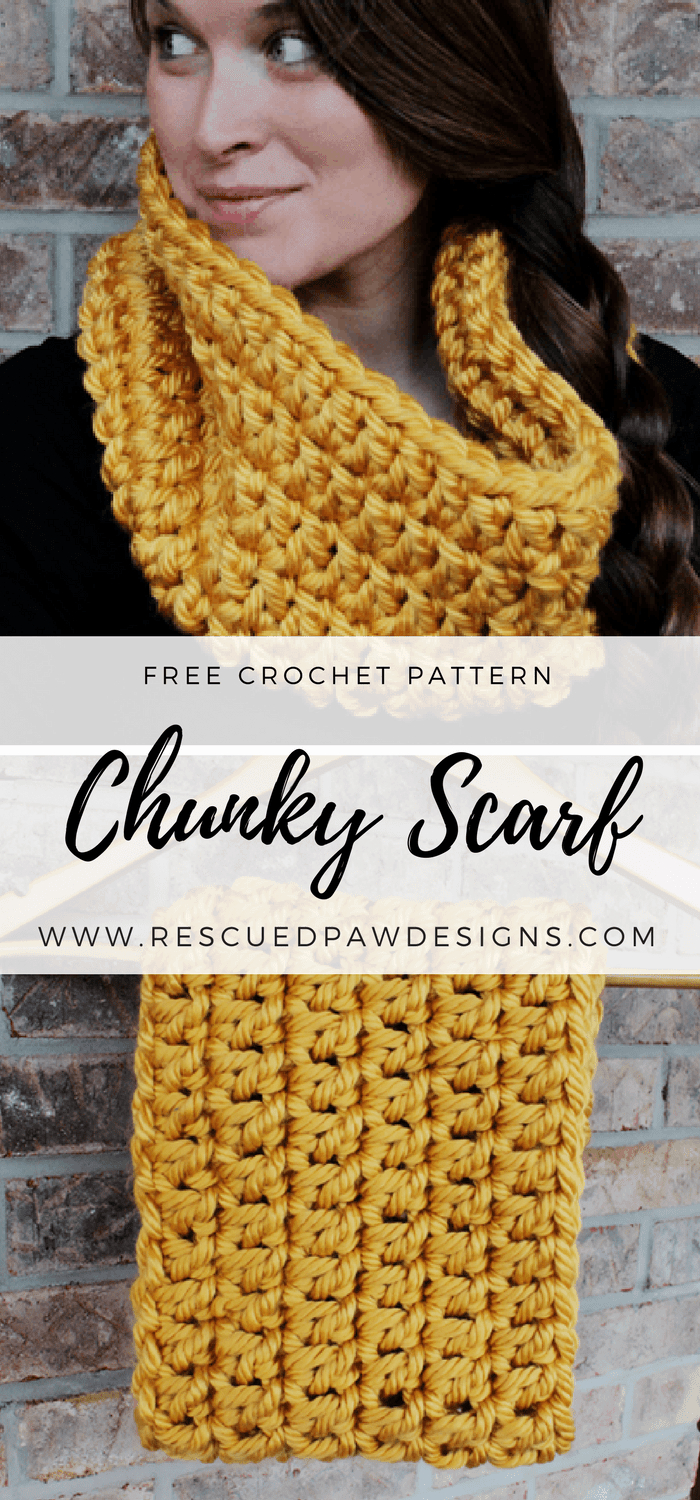 Chunky Crochet Scarf Pattern Crochet Chunky Infinity Scarf Rescued Paw Designs Crochet