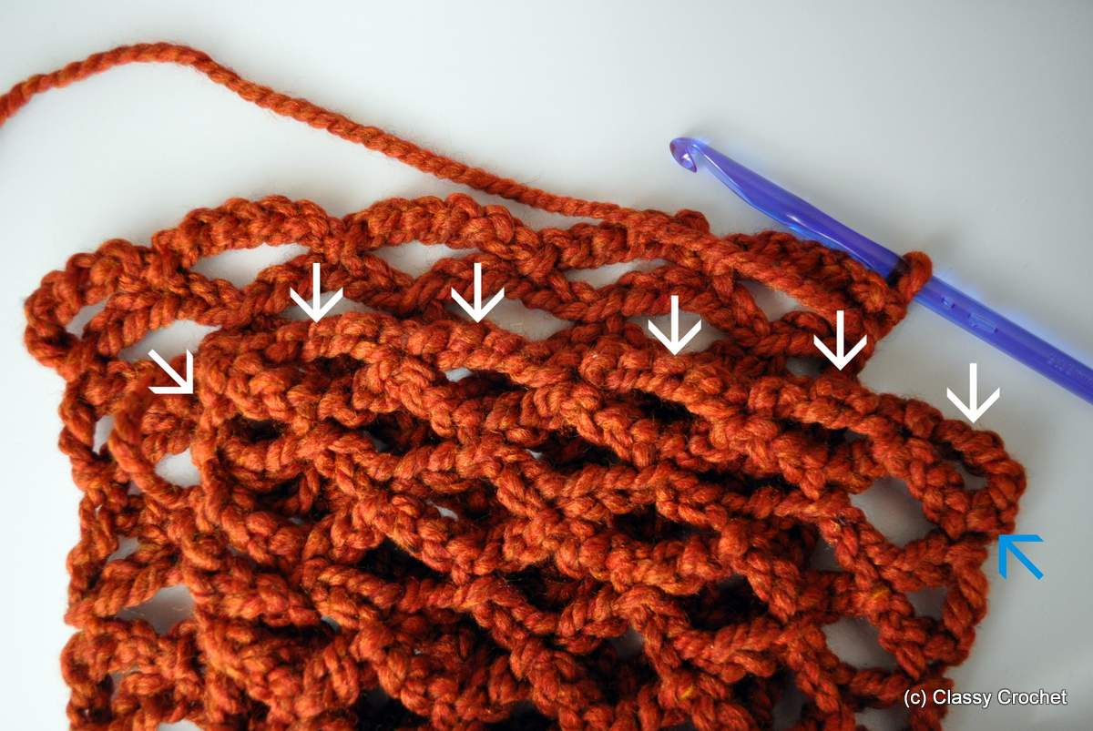 Chunky Crochet Scarf Pattern Free Pattern Diamond Lattice Chain Crochet Infinity Scarf Classy