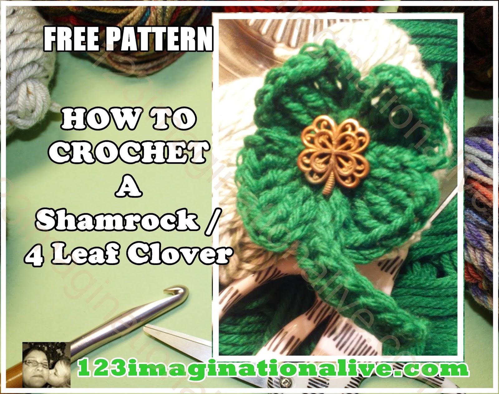 Clover Crochet Pattern 123imaginationalive How To Crochet A Shamrock Or Four Leaf Clover