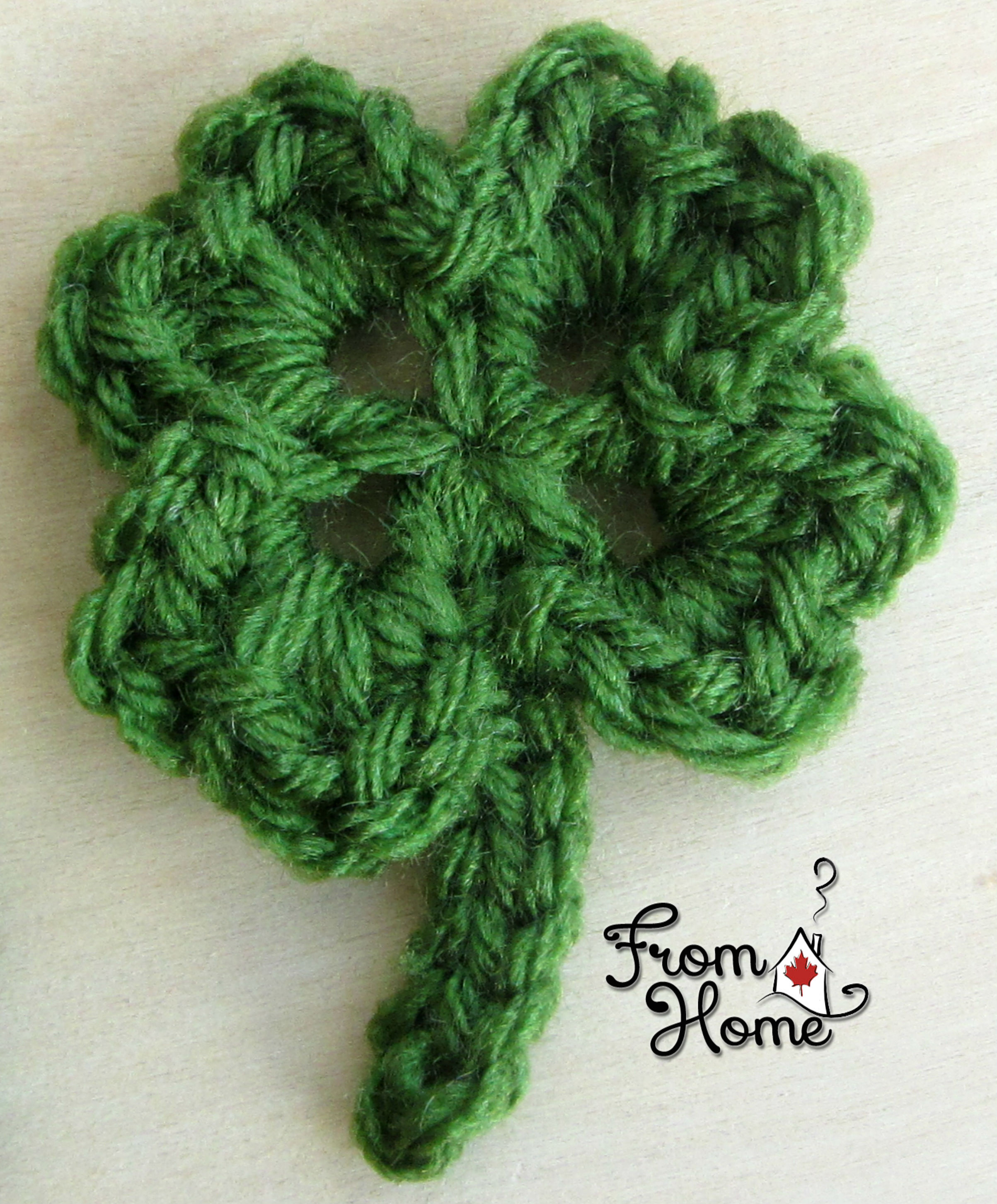 Clover Crochet Pattern Clover Applique Free Crochet Pattern From Home Crochet