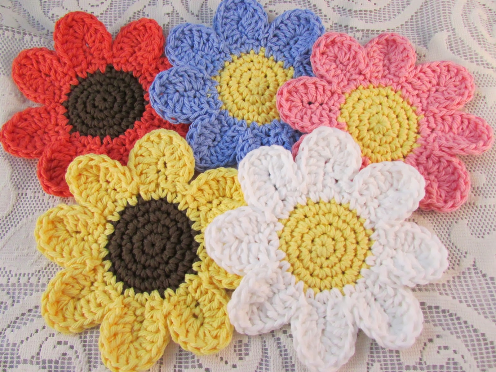 Coaster Crochet Pattern Free Patterns Beautiful Crocheted Daisy Coasters Knit And Crochet