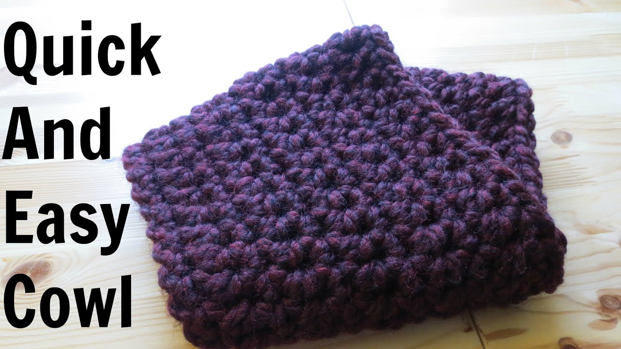 Cowl Crochet Pattern Quick And Easy Cowl Youtube