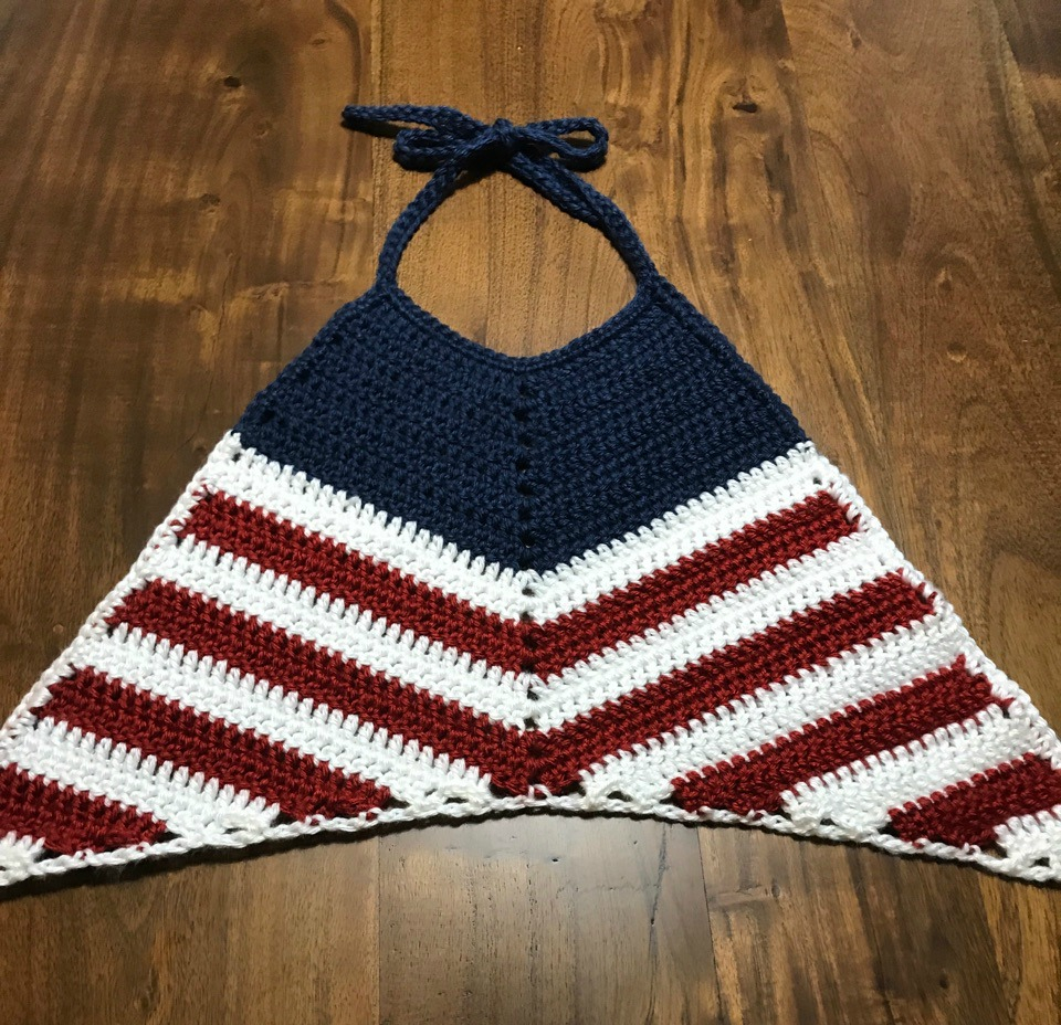 Crochet American Flag Pattern American Flag Crochet Halter Top Pattern