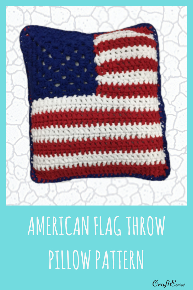 Crochet American Flag Pattern American Flag Crochet Throw Pilow Pattern Cool Products