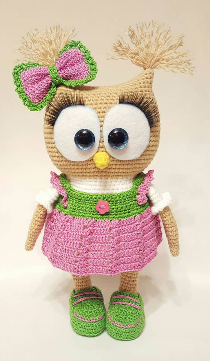 Crochet Amigurumi Patterns Cute Owl In Dress Amigurumi Pattern Amigurumi Today