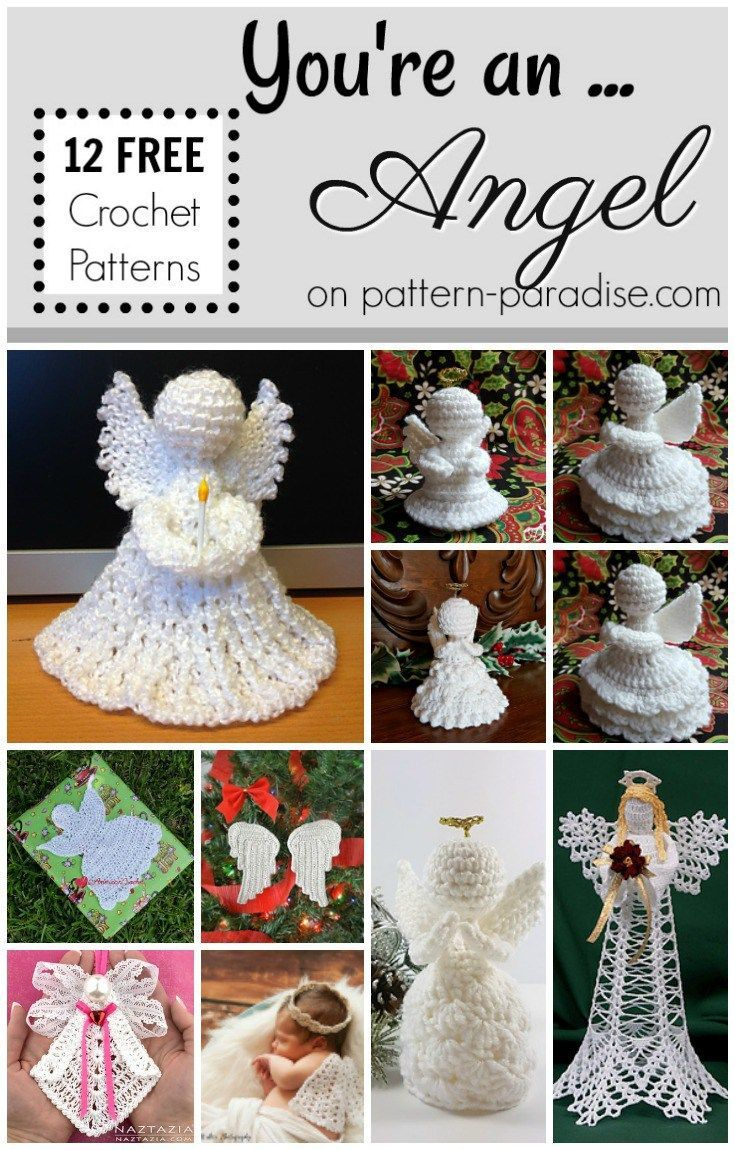 Crochet Angel Patterns Crochet Finds You Are An Angel Christmas Crochet Pinterest