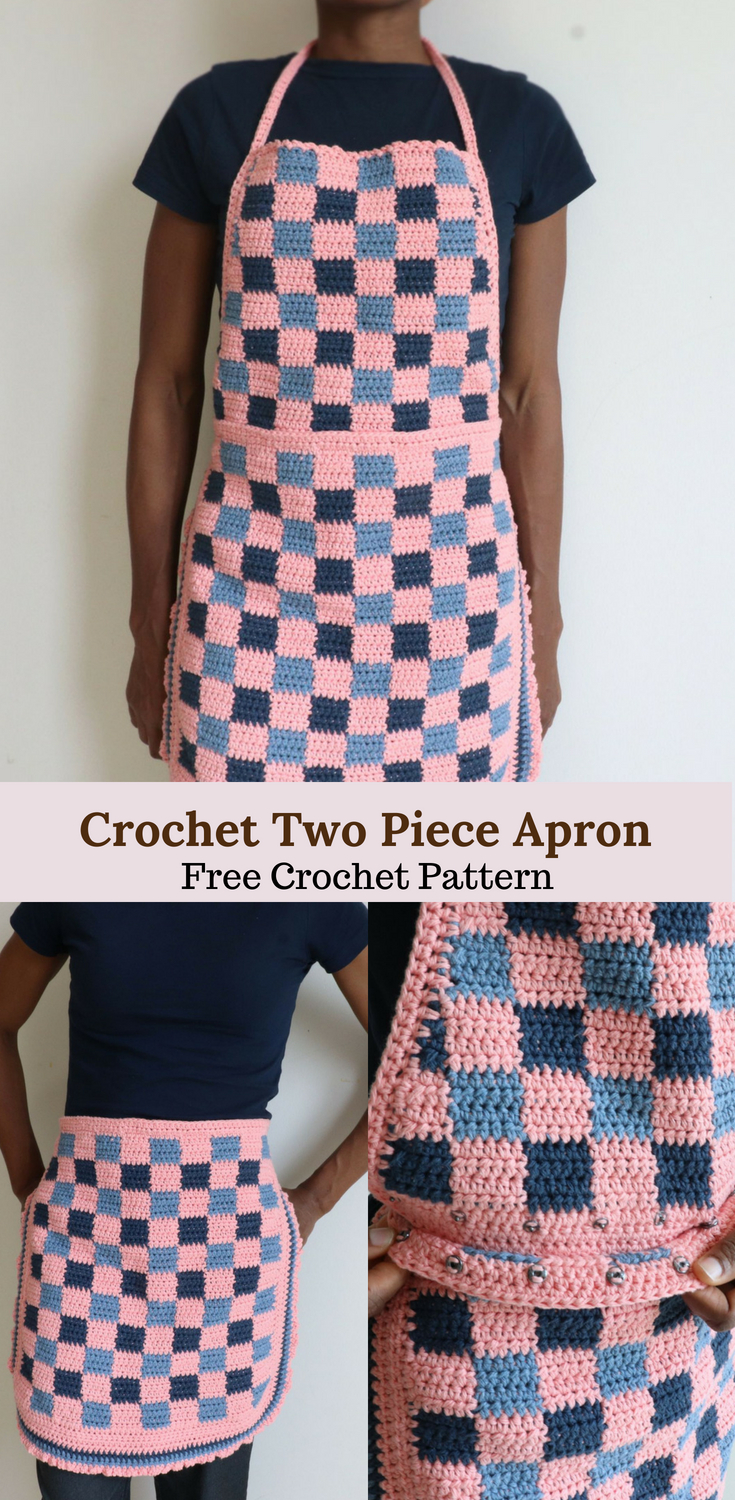 Crochet Apron Pattern Free Crochet Checkered Two Piece Apron Free Crochet Pattern Hekel