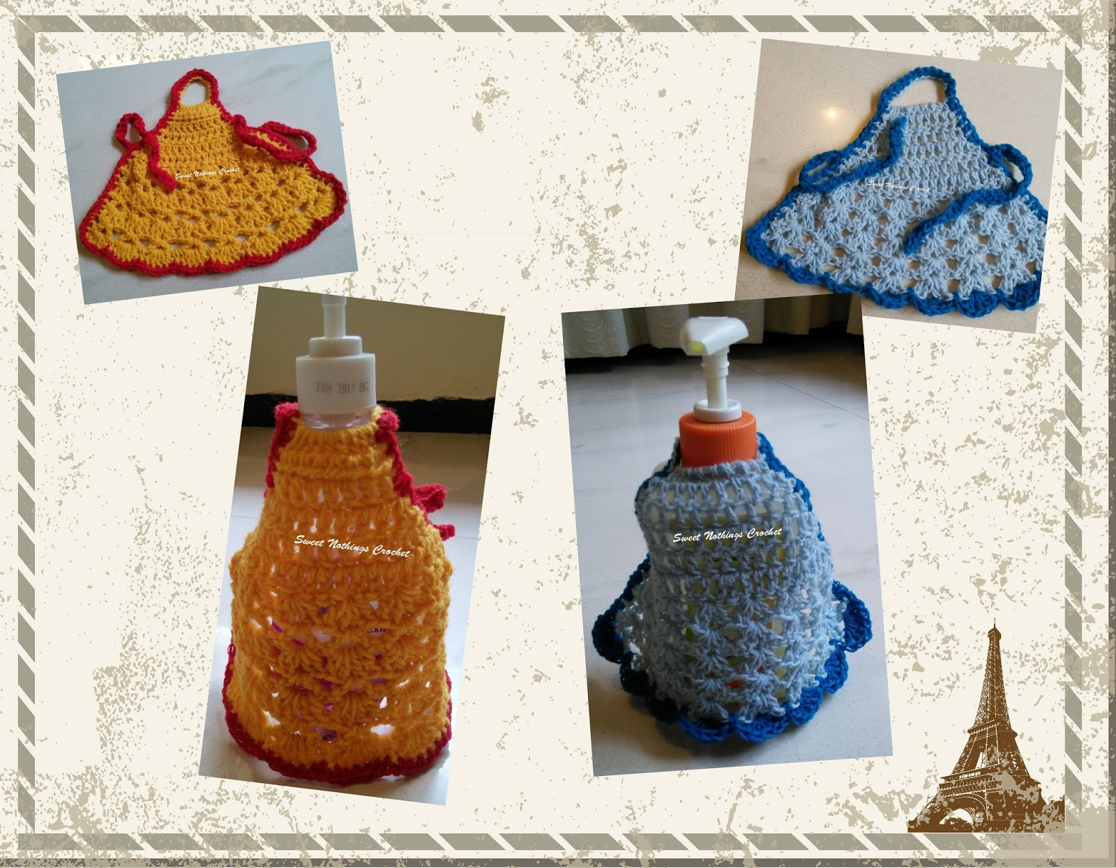 Crochet Apron Pattern Free Sweet Nothings Crochet Soap Dispenser Cover 2 Apron 2