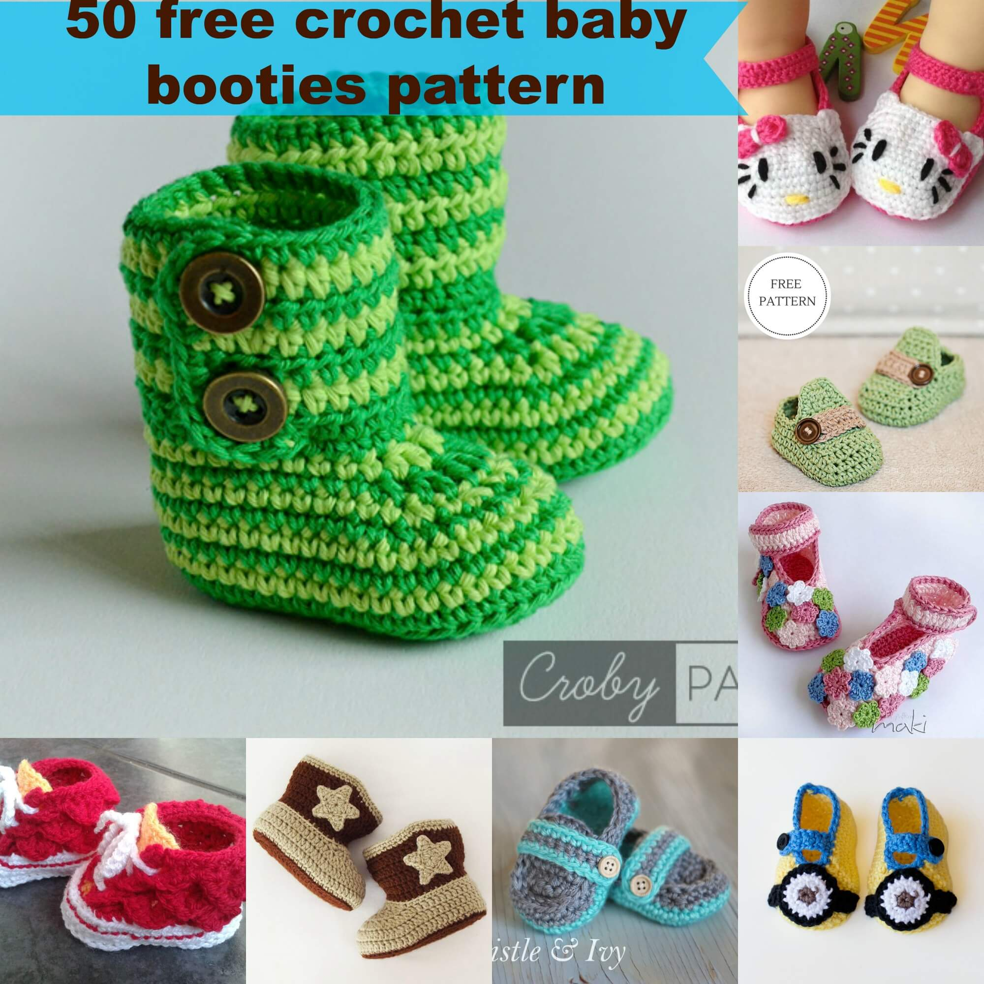 Crochet Baby Booties Pattern 50 Free Crochet Ba Booties Pattern