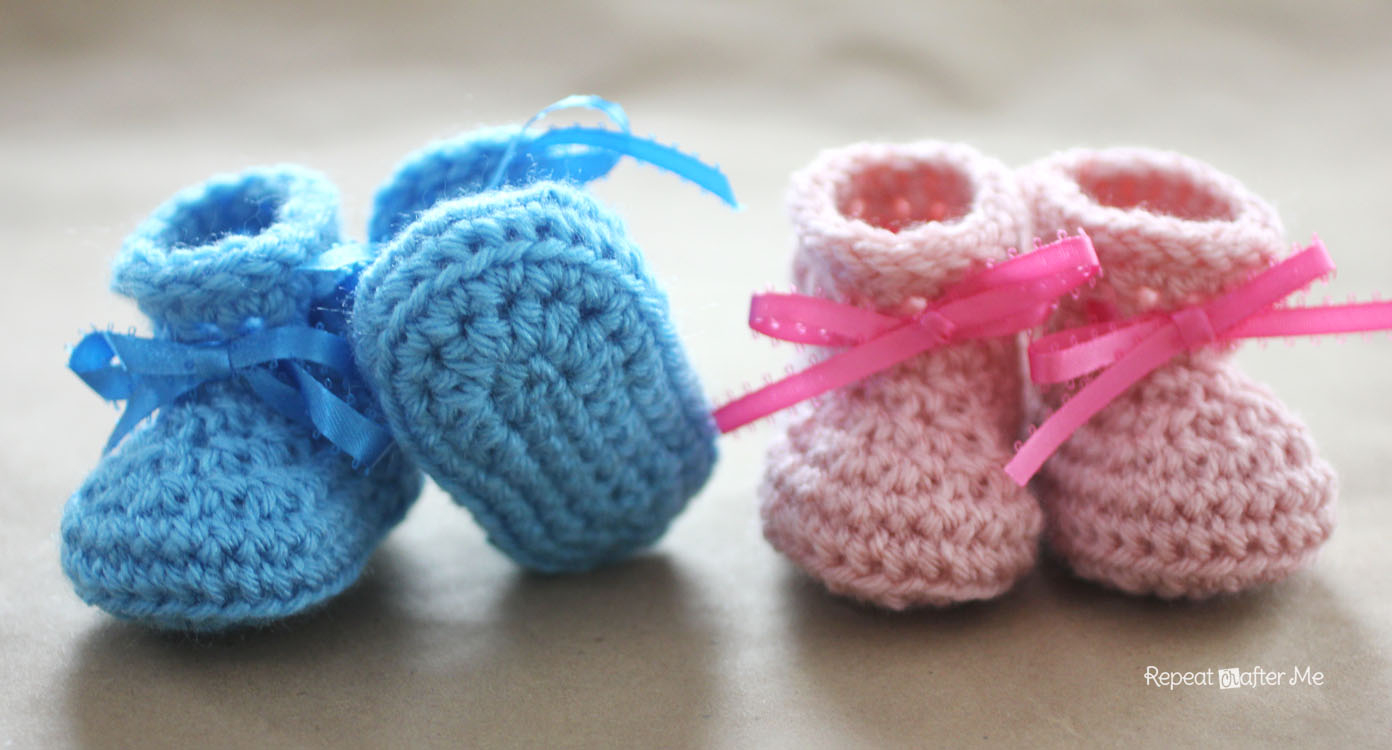 Crochet Baby Booties Pattern Crochet Newborn Ba Booties Pattern Repeat Crafter Me Crochet