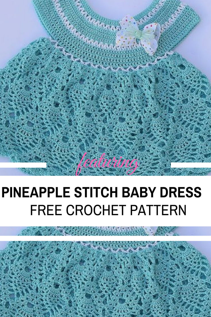 Crochet Baby Dress Free Pattern Beautiful Crochet Pineapple Stitch Ba Dress For Summertime Knit
