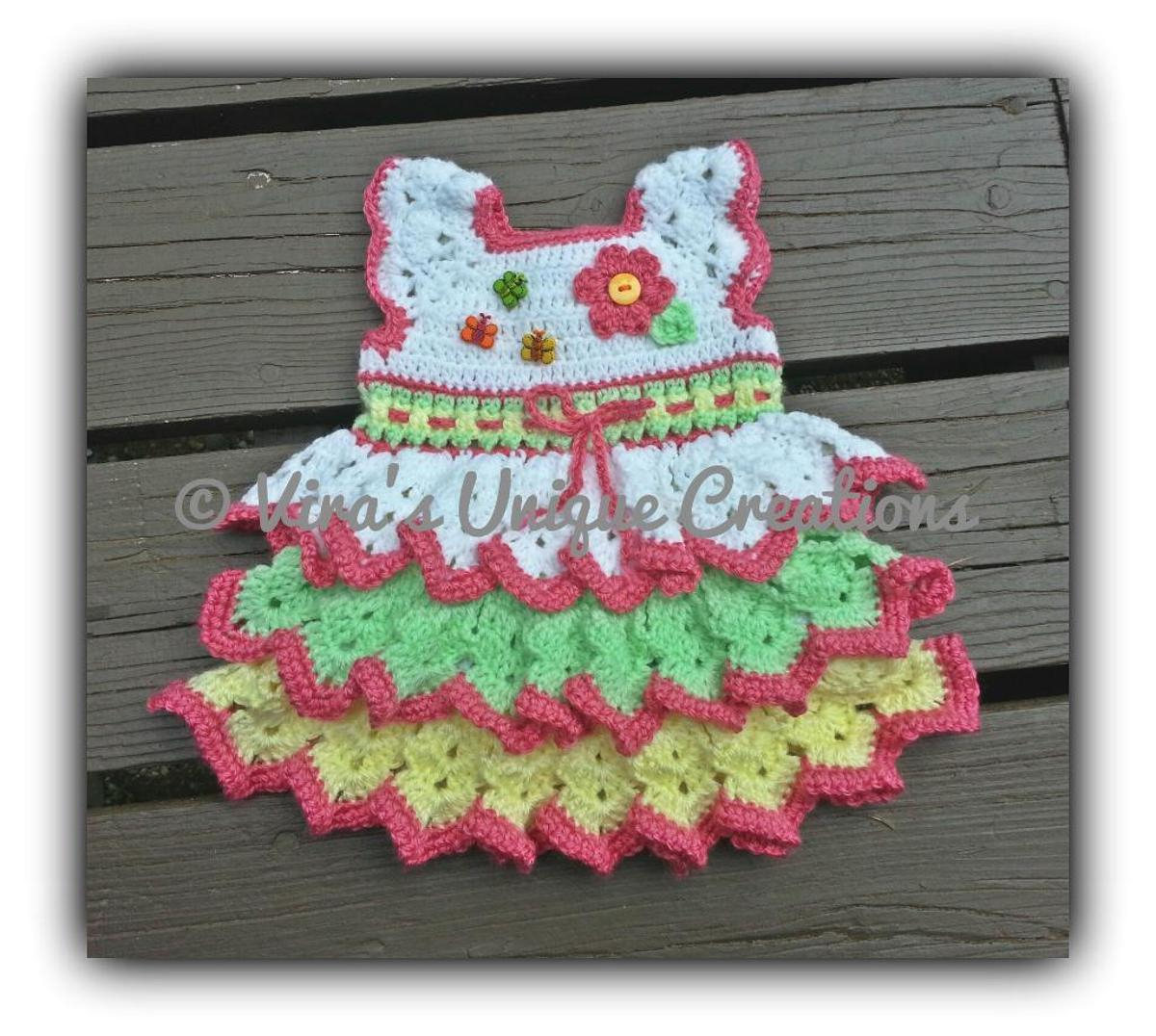 Crochet Baby Dress Free Pattern Crochet A Free Pretty Ba Girl Dress Pattern