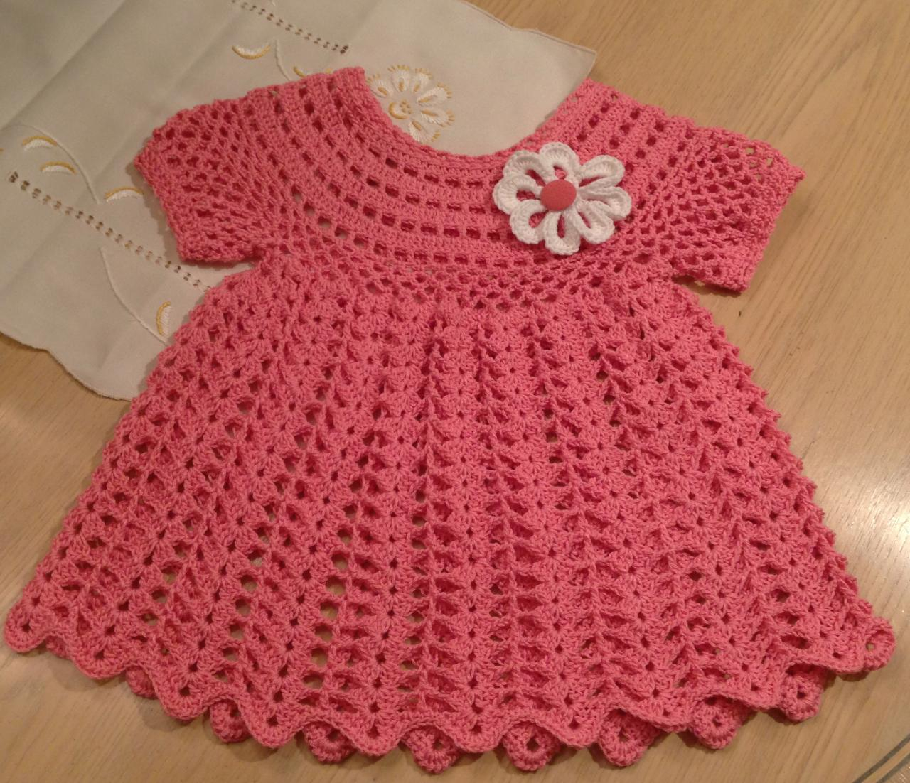 Crochet Baby Dress Free Pattern Peaches And Cream Dress Crochet Pattern Pdf12 097 On Luulla