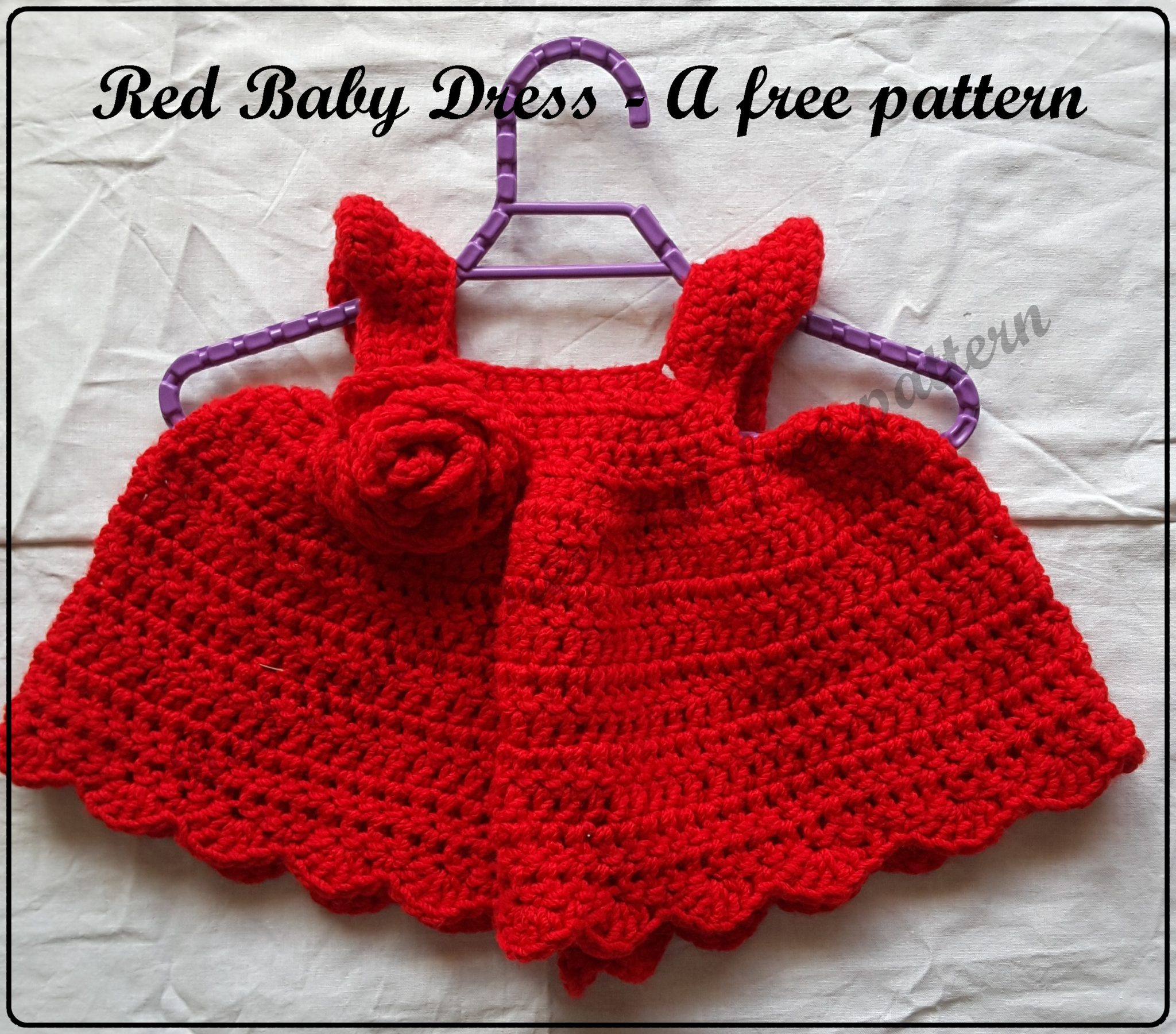 Crochet Baby Dress Free Pattern Red Ba Dress A Free Crochet Pattern Craft Again