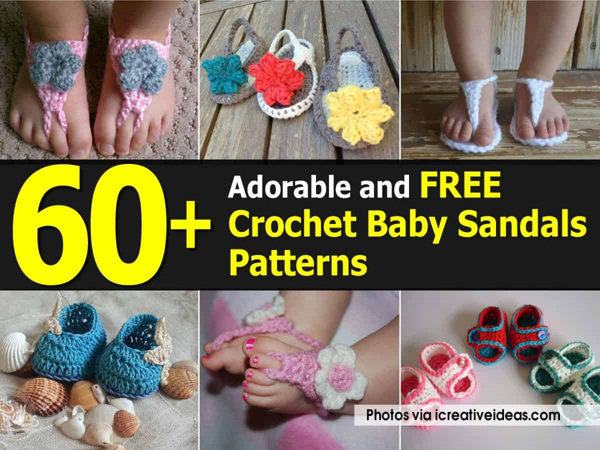 Crochet Baby Flip Flops Pattern 60 Adorable And Free Crochet Ba Sandals Patterns