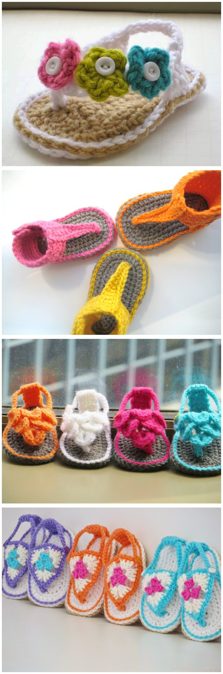 Crochet Baby Flip Flops Pattern Crochet Ba Flip Flop Sandals With Patterns
