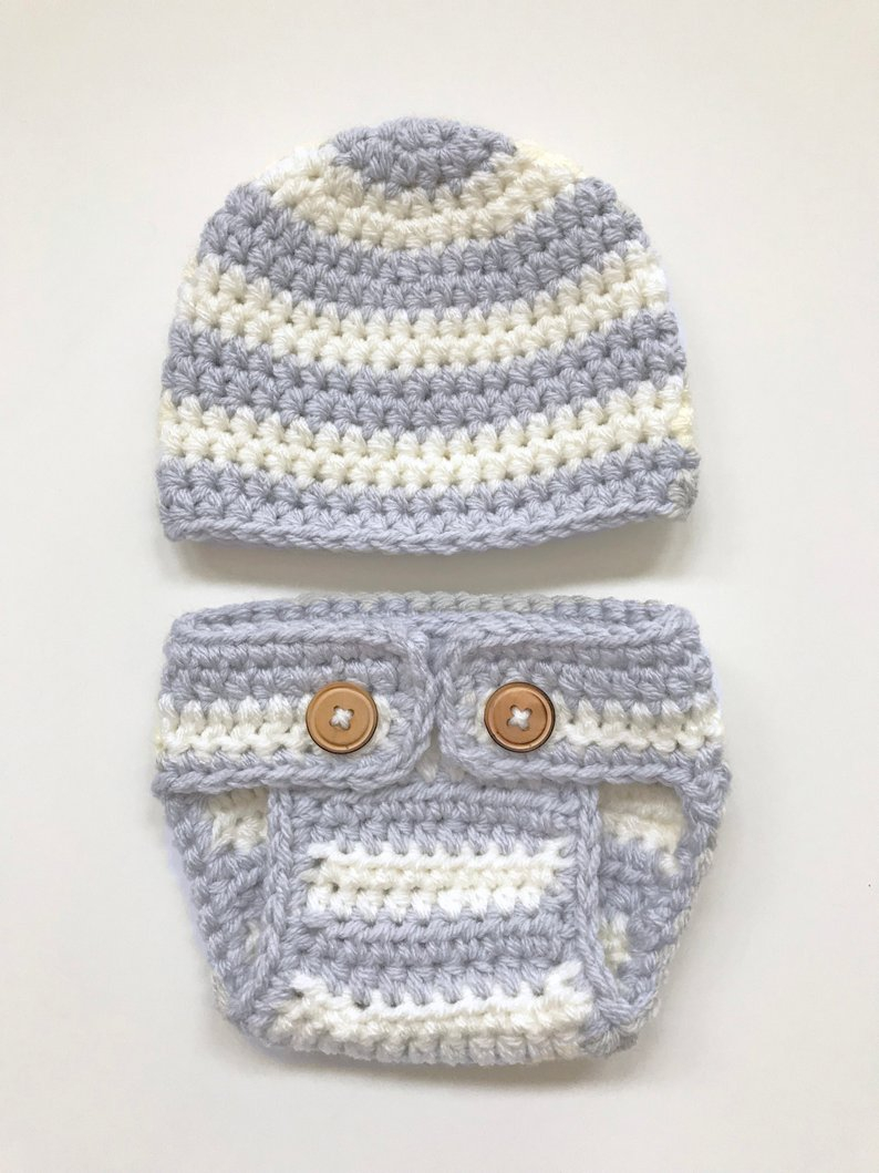 Crochet Baby Hat And Diaper Cover Pattern Crochet Diaper Cover Pattern And Beanie Pattern Newborn Etsy