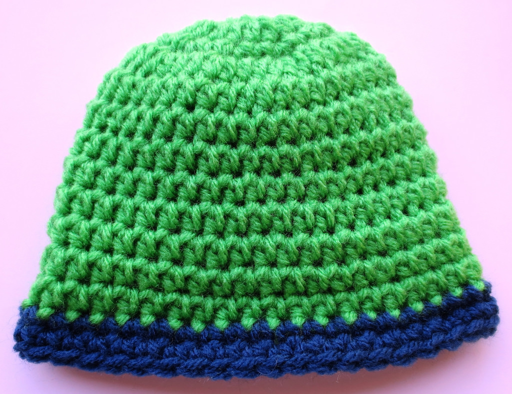 Crochet Baby Hat Pattern Rolled Brim Ba Hat Pattern My Recycled Bags