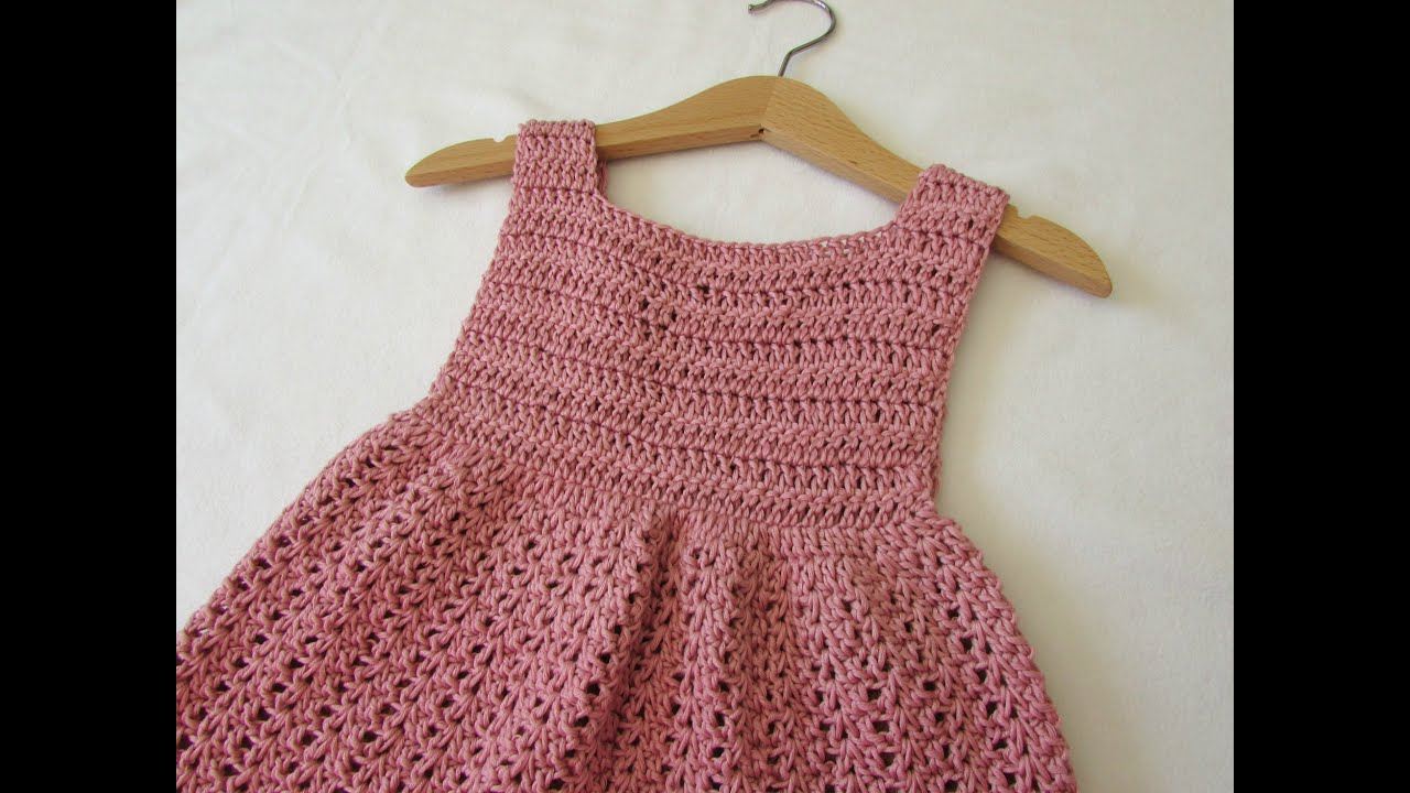 Crochet Baby Pinafore Dress Pattern How To Crochet An Easy Party Dress Any Size Youtube
