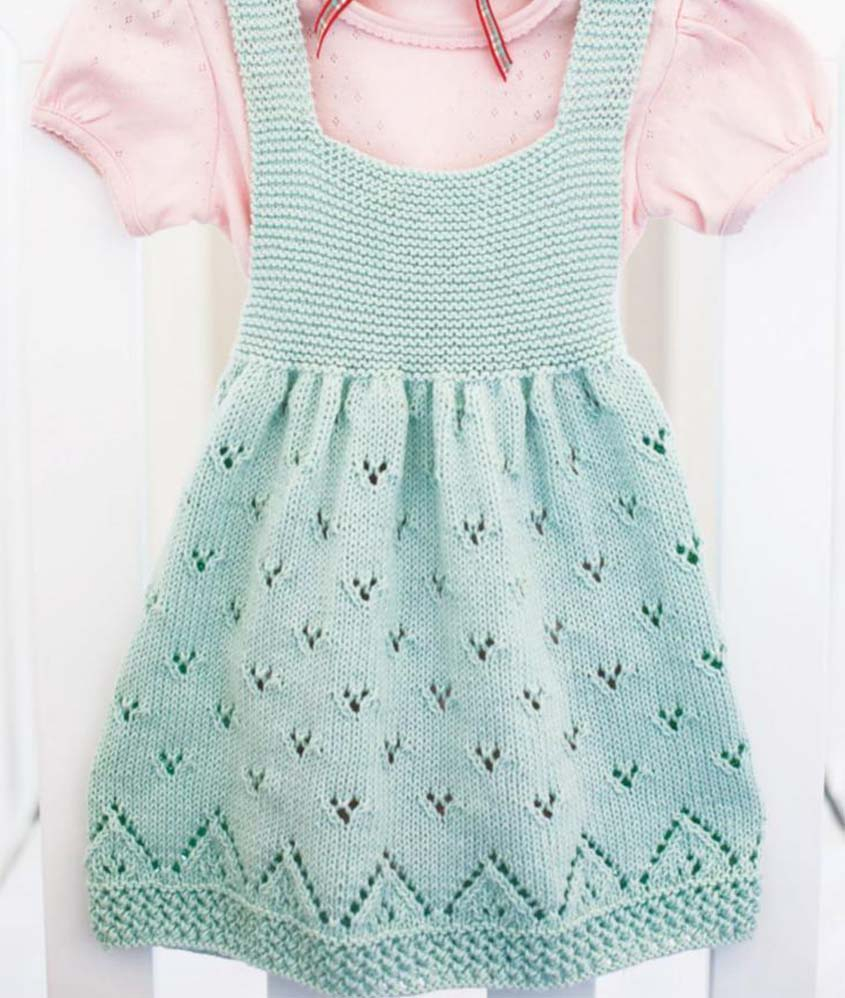 Crochet Baby Pinafore Dress Pattern Little Girls Knitted Pinafore Dress