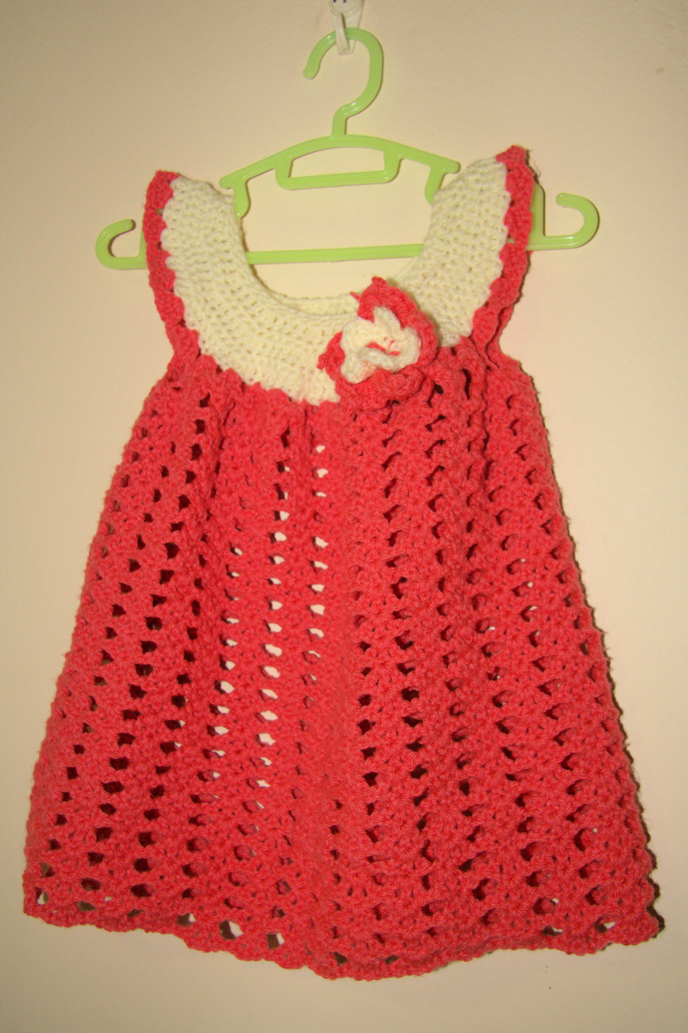 Crochet Baby Pinafore Dress Pattern My First Post And A Pinafore Crochet Dress For M Colourful Mommy