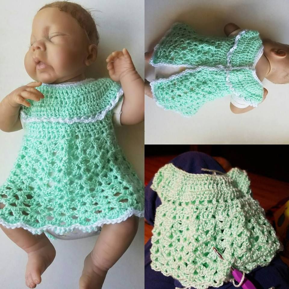 Crochet Baby Pinafore Dress Pattern Pinafore Dress For Newborns Crochet Crochet Ba Crochet Ba